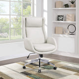 OSP Furnishings Blanchard Faux Leather Office Chair [BLD] Office Star White Faux Leather Leather Office Chair BLD-U11