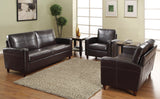 OSP Furniture® Black or Espresso Bonded Leather Sofa Espresso Legs [SL2813] Office Star Sofa