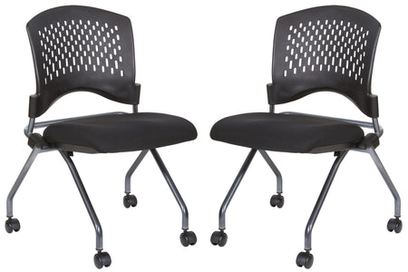 Pro-Line II™ Deluxe Armless Folding Chair Titanium, 2-Pack [83220