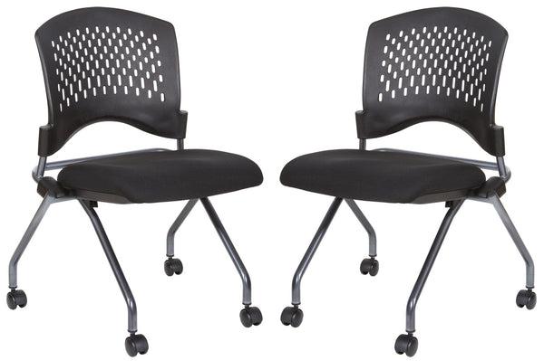 Pro-Line II™ Deluxe Armless Folding Chair Titanium, 2-Pack [83220] Office Star 83220-30