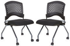 Pro-Line II™ Deluxe Armless Folding Chair Titanium, 2-Pack [83220