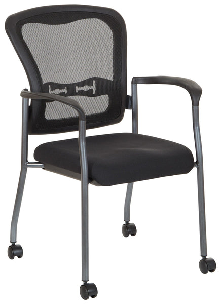 Pro-Line II™ Titanium Visitors Mesh Arm Chair ProGrid® Back [84540-30] Office Star Mesh Chair 84540