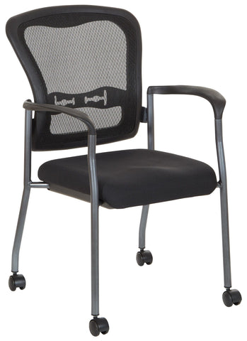 Pro-Line II™ Titanium Visitors Mesh Arm Chair ProGrid® Back [84540-30] Office Star Mesh Chair 84540