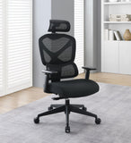 ProLine II Mesh Back Heavy Duty Chair with Adjustable Headrest [71142HR-3] Office Star Mesh Chair 71142HR-3