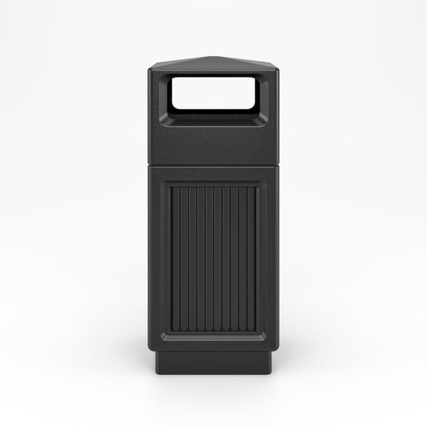 Safco Canmeleon™ Recessed Panel, Side Open, 15 Gallon Safco Black 9478BL