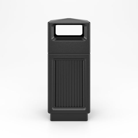 Safco Canmeleon™ Recessed Panel, Side Open, 15 Gallon Safco Black 9478BL