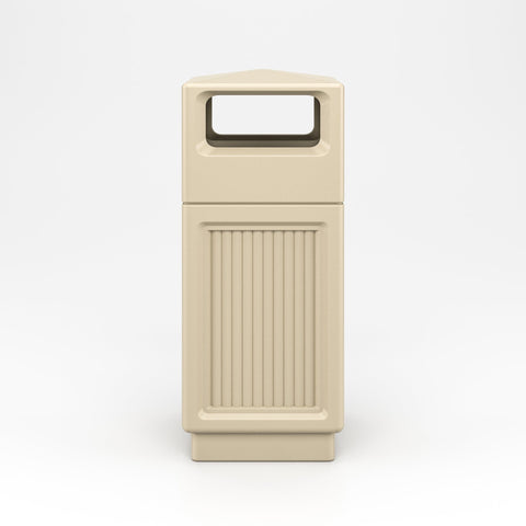 Safco Canmeleon™ Recessed Panel, Side Open, 15 Gallon Safco Tan 9478TN