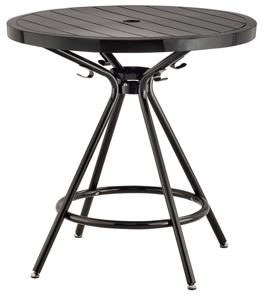 Safco CoGo Steel Outdoor/Indoor Table, Round, 30" [4361] Safco Black Patio Table 4361BL