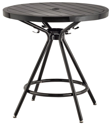 Safco CoGo Steel Outdoor/Indoor Table, Round, 30" [4361] Safco Black Patio Table 4361BL