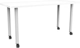 Safco JURNI Multi-Purpose Table with Post Leg and Casters Safco Designer White JN6024NFXPCADSWT