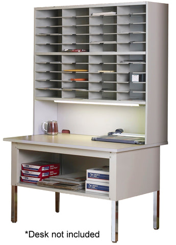 Safco Mayline Mailflow-To-Go 2-Tier Sorter Elevated 40 Pockets [SR4846RPG] Mayline Mail Sorter SR4846RPG