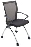 Safco Mayline Valore High Back Mesh Folding Chair with Arms, 2-Pack [TSH1] Mayline Silver TSH1BS / Black Mesh Chair TSH1BS