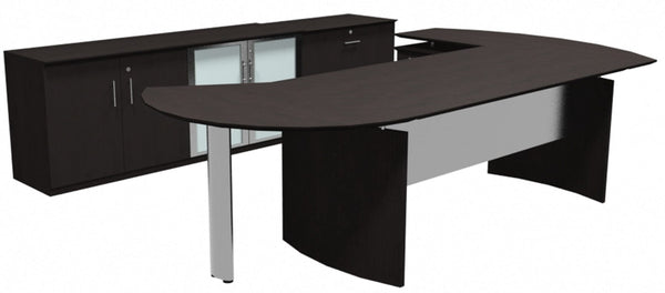 Safco Medina Series Typical 1 [MEAT01] Mayline Mocha Office Set MEAT01LDC