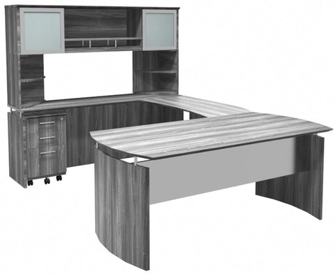 Safco Medina Series Typical 2 [MEAT02] Mayline Gray Steel Office Set MEAT02LGS