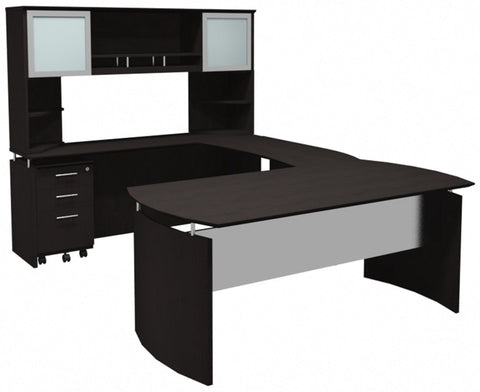 Safco Medina Series Typical 2 [MEAT02] Mayline Mocha Office Set MEAT02LDC