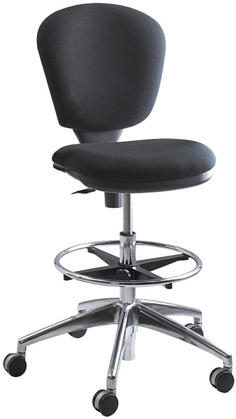 Safco Metro Series Drafting Stool [3442] Safco Black Fabric / No Arms / Carpet Casters Included Drafting Chair 3442BL