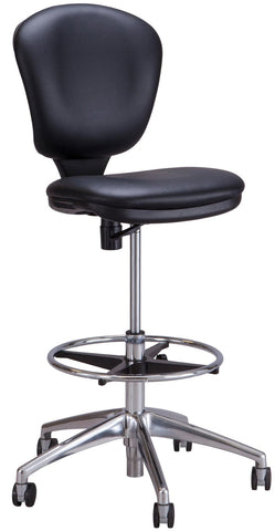 Safco Metro Series Drafting Stool [3442] Safco Black Vinyl / No Arms / Carpet Casters Included Drafting Chair 3442BV