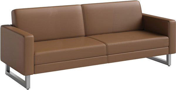 Safco Mirella Lounge Sofa Safco Cognac - Siver Legs 1730MRL2SLVCOG