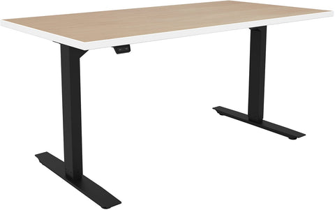 Safco ML-Series Height-Adjustable Table, 30x60 Laminate Top, 2-Stage/2-Leg Base Safco Black ML223060BLFUMPWI
