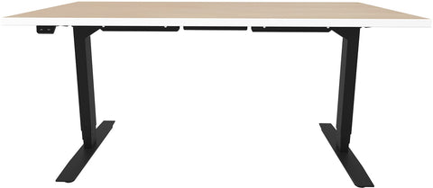 Safco ML-Series Height-Adjustable Table, 30x60 Laminate Top, 3-Stage/2-Leg Base Safco Black ML323060BLFUMPWI