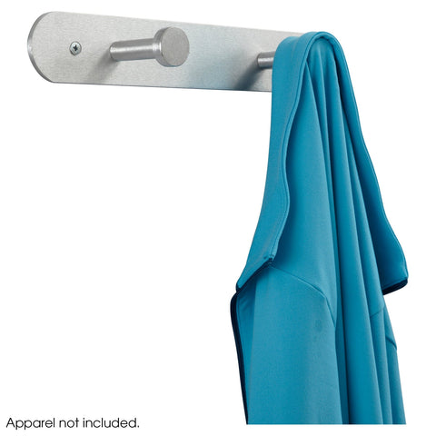 Safco Nail Head Coat Hook, 2 Hook [4200] Safco Silver Coat Hook 4200