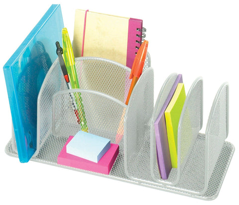 Safco Onyx Deluxe Organizer [3251] Safco Silver Desktop Organizer 3251SL