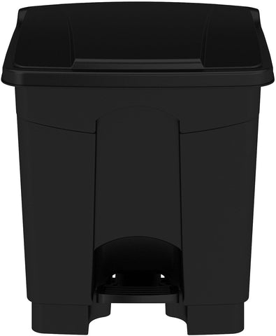 Safco Plastic Step-On Receptacle, 8 Gallon Safco Black 9924BL