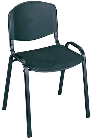 Safco Polypropylene Stacking Chairs, 4 Pack [4185] Safco Black BL Stacking Chair 4185BL