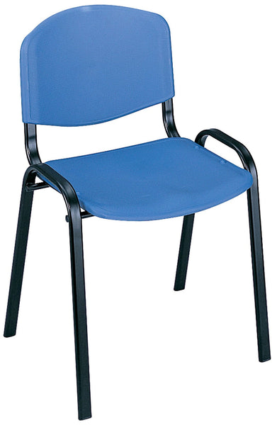 Safco Polypropylene Stacking Chairs, 4 Pack [4185] Safco Blue BU Stacking Chair 4185BU