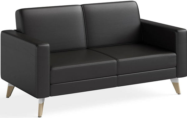 Safco Resi Lounge Settee Safco Black 1731RESFEET4PKBL