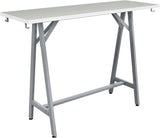 Safco Spark Teaming Table, 60x20" Rectangular Worksurface, 42"H Silver Base Safco