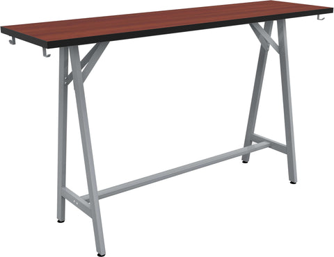 Safco Spark Teaming Table, 72x20" Rectangular Worksurface, 42"H Silver Base Safco