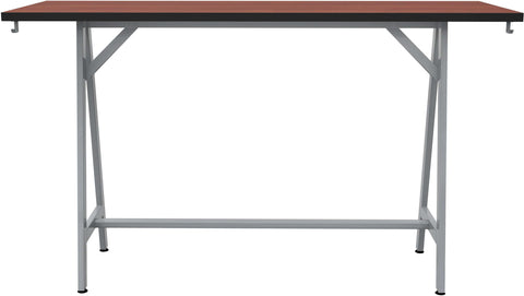 Safco Spark Teaming Table, 72x24" Rectangular Worksurface, 42"H Silver Base Safco