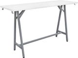 Safco Spark Teaming Table, 72x24" Rectangular Worksurface, 42"H Silver Base Safco