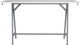 Safco Spark Teaming Table, 72x24" Rectangular Worksurface, 42"H Silver Base Safco Fashion Gray SPK7224SLFNGY