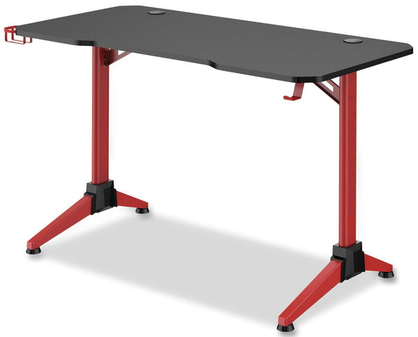 Safco Ultimate Computer Gaming Desk [5393] Safco Black Top with Red Base Computer Desk 5393RD