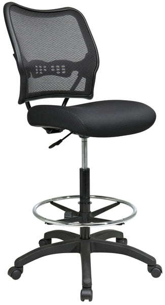 Space Seating Air Grid Back Mesh Drafting Chair [13-37N20D] Office Star No Arms Mesh Chair 13-37N20D