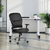 Space Seating® Black Bonded Leather Managers Chair [32-E33P918P] Office Star Task Chair 32-E33P918P