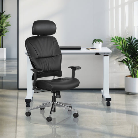 Space Seating® Black Eco Leather Managers Chair [32-E33P918PHL] Office Star Task Chair 32-E33P918PHL