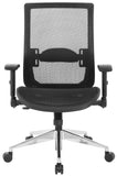 Space Seating® Black Mesh Executive Chair with Flip Arms [867A-11P91F2] Office Star Mesh Chair 867A-11P91F2