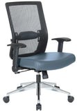 Space Seating® Black Mesh Managers Chair with Flip Arms [867A-1P91F2] Office Star Blue R105 Mesh Chair 867A-1P91F2-R105