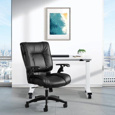 Space Seating Eco Leather Conference Room Chair [9333E] Office Star Leather Office Chair 9333E