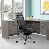 Space Seating® Executive High Back Mesh Chair Leather Seat [818A-41P9C1A8] Office Star Mesh Chair 818A-41P9C1A8