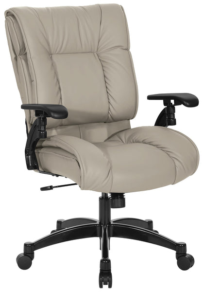 Space Seating Genuine Leather Conference Room Chair [9333E] Office Star Taupe Leather Office Chair 9333E-EC21