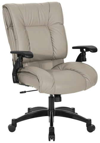 Space Seating Genuine Leather Conference Room Chair [9333E] Office Star Taupe Leather Office Chair 9333E-EC21