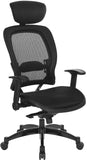 Space Seating Matrex Back and Seat Chair with Headrest [27876R] Office Star Mesh Chair 27876R