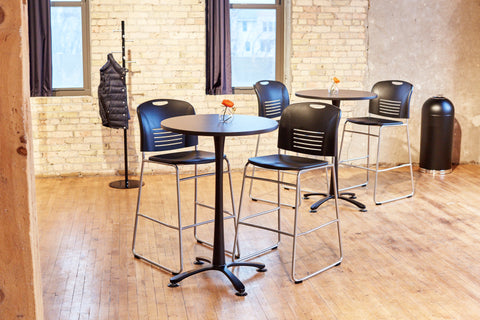 Spiral Nail Head Coat Rack 8 Hook Black with Silver Hooks [4191NC] Safco Coat Rack 4191NC