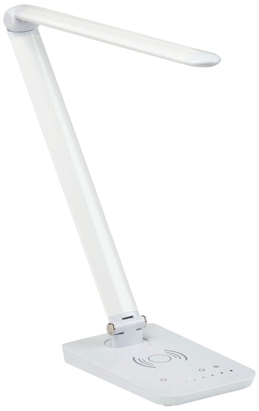 Vamp™ LED Wireless Charging Lamp [1009] Safco White Desk Lamp 1009WH