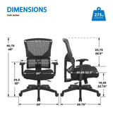 Vertical Matrix Back Manager's Chair with Optional Headrest [639-F3T1N48P ] Office Star Mesh Chair