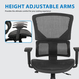 Vertical Matrix Mesh Managers Chair with Optional Headrest [639-T11N48P] Office Star Mesh Chair